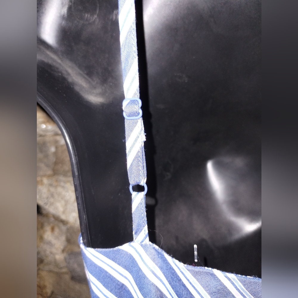 Parker Blue and White Striped Mini Dress, Great Condition, Tie Waist Size 0 - Picture 2 of 10